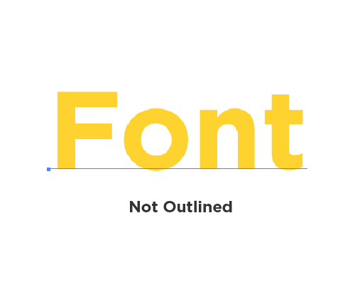 An example of font which hasn't been outlined