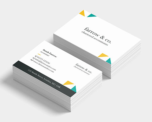 Premium, thick 400gsm business card with either a matt or silk finish