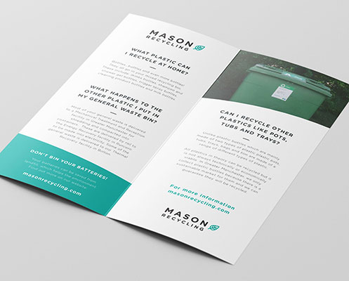 Printed recycled leaflet