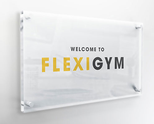 Acrylic panel signage