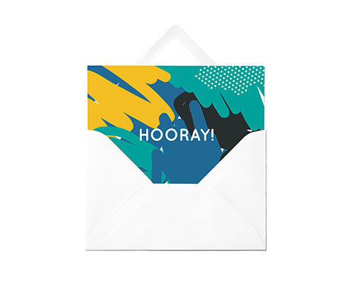 Personalised greeting card in envelope