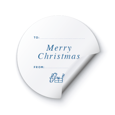 Merry Christmas parcel sticker
